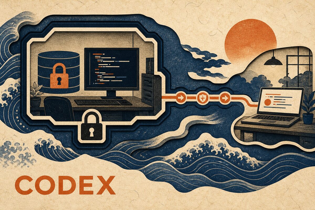 Virksomhedskode kan ikke tages med hjem – hvordan fortsætter man med at bruge ChatGPT Codex derhjemme? En sikker løsning uden åbne offentlige porte