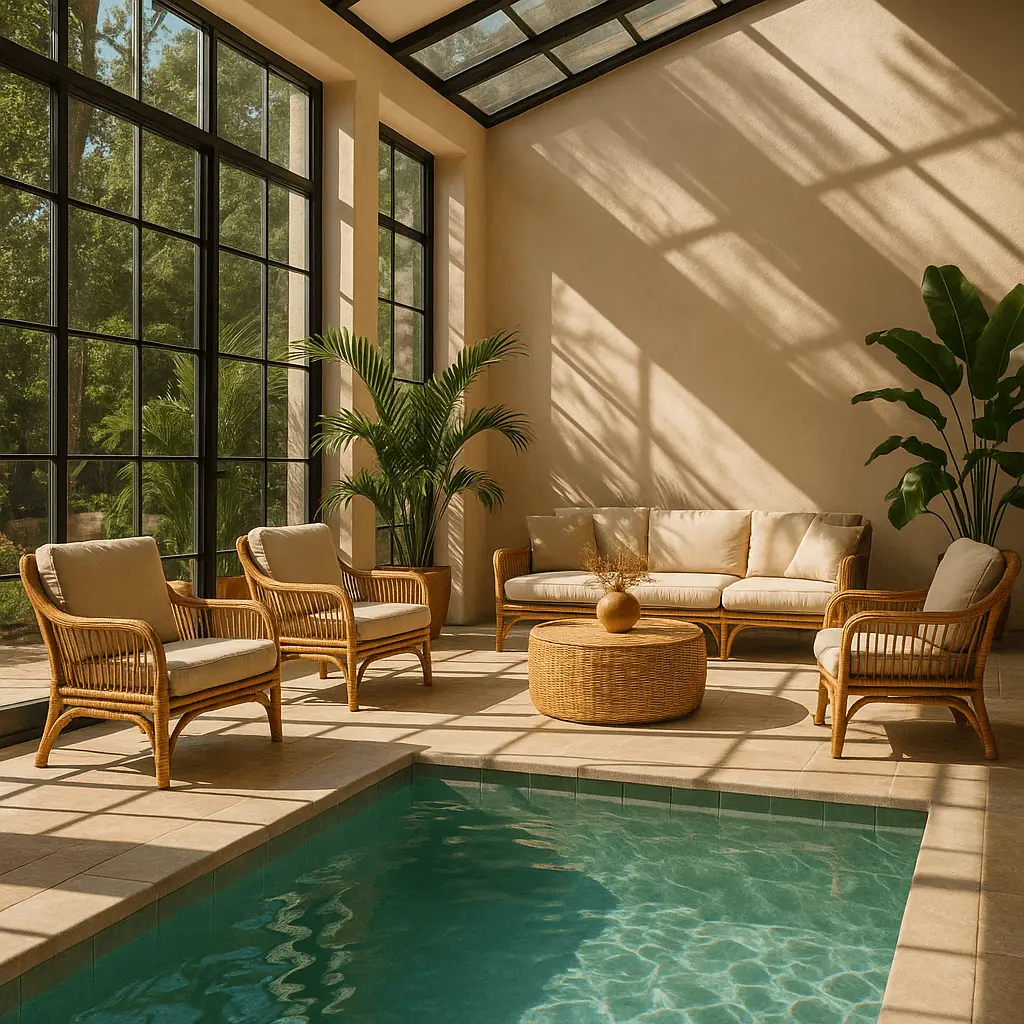 Original pool and lounge image